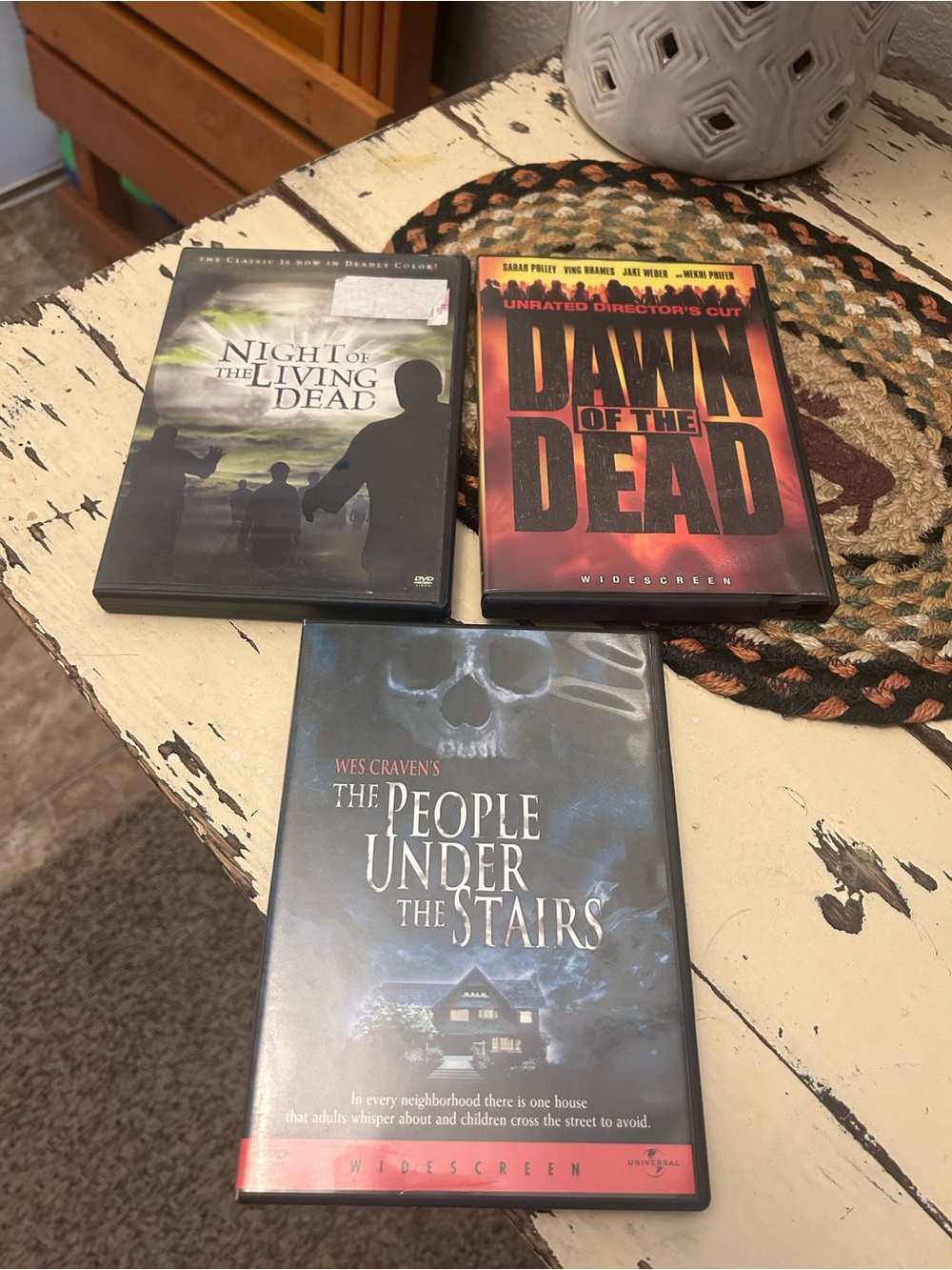Dawn of the Dead/Night of the Living Dead/People Under the Stairs DVDs